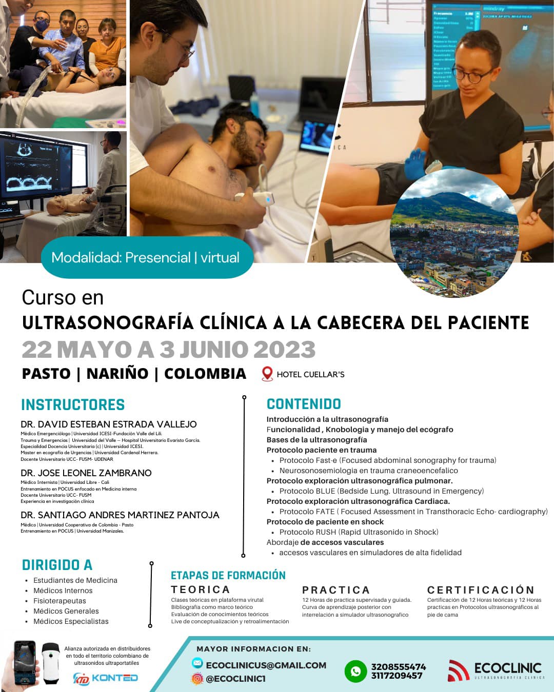 CURSO ULTRASONOGRAFIA CLÍNICA A LA CABECERA DEL PACIENTE