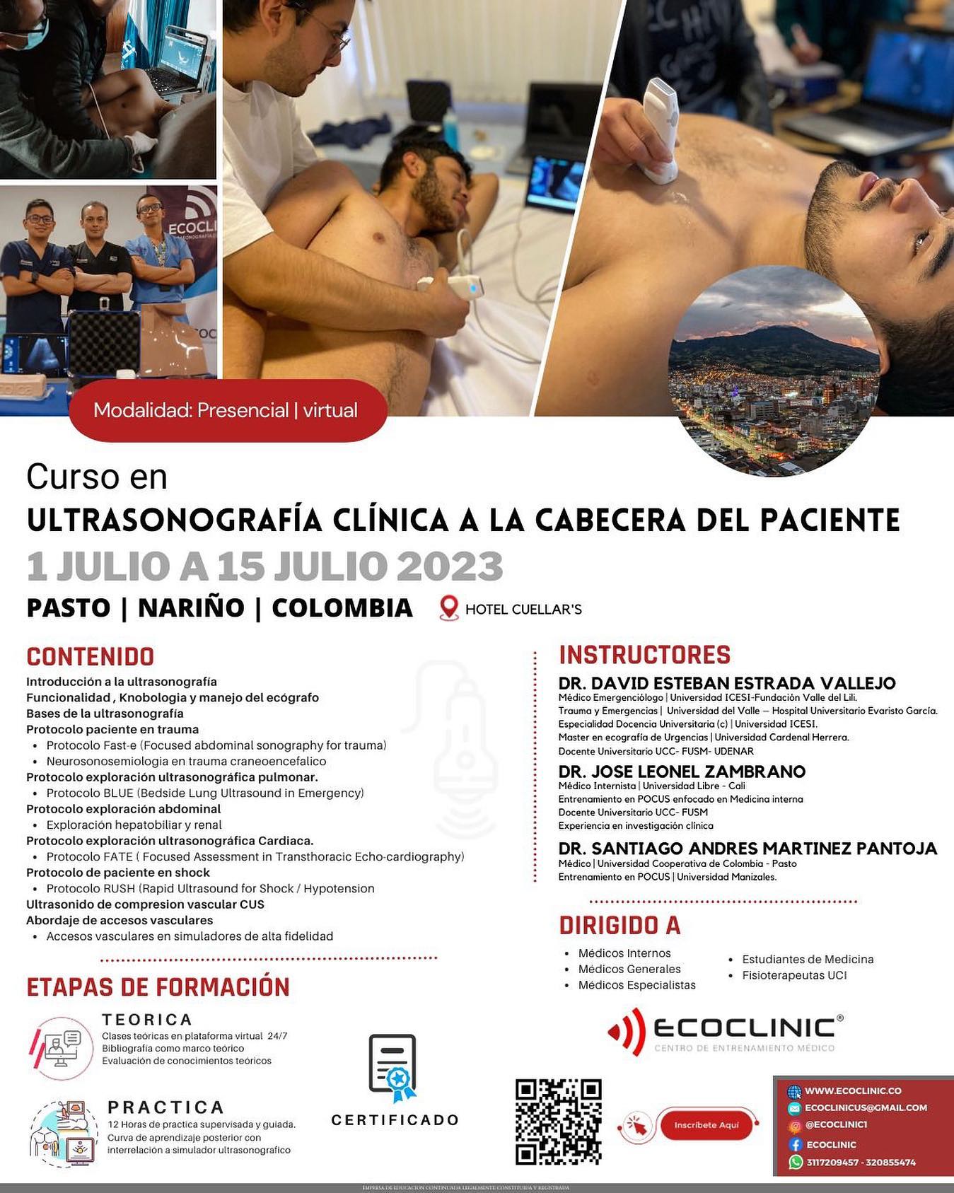 CURSO ULTRASONOGRAFIA CLÍNICA A LA CABECERA DEL PACIENTE